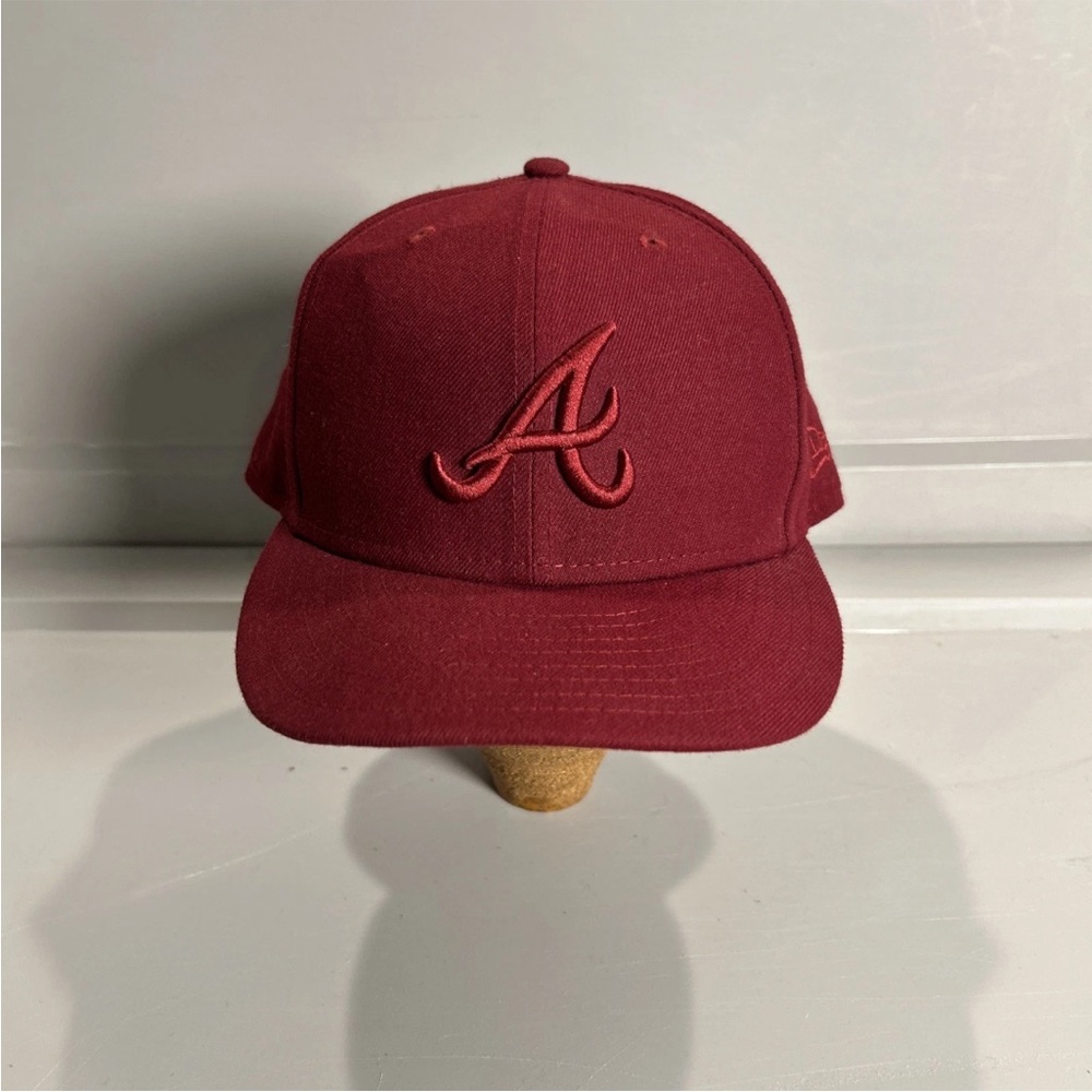 Atlanta Braves Tri Tone Red New Era 59Fifty SnapBack Hat Cap MLB Baseball OSFM